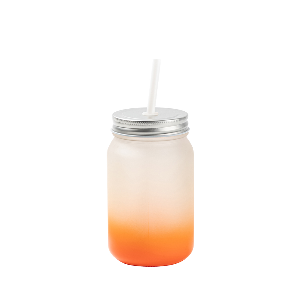 US Stock, CALCA 48 Packs 12oz Sublimation Frosted Glass Mason Jar Cup with  Handle, Metal Lids & Plastic Straws(Local Pick-Up) $125.47