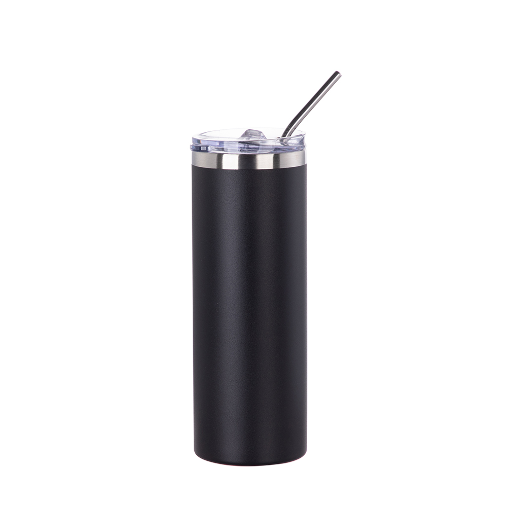 20 oz. Stainless Steel Tall Skinny Tumbler with Lid,straw Laser