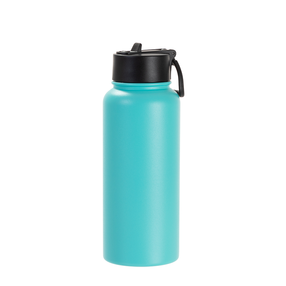 32oz Stainless Steel Sport Bottle Straw Cap | Lifefactory Turquoise