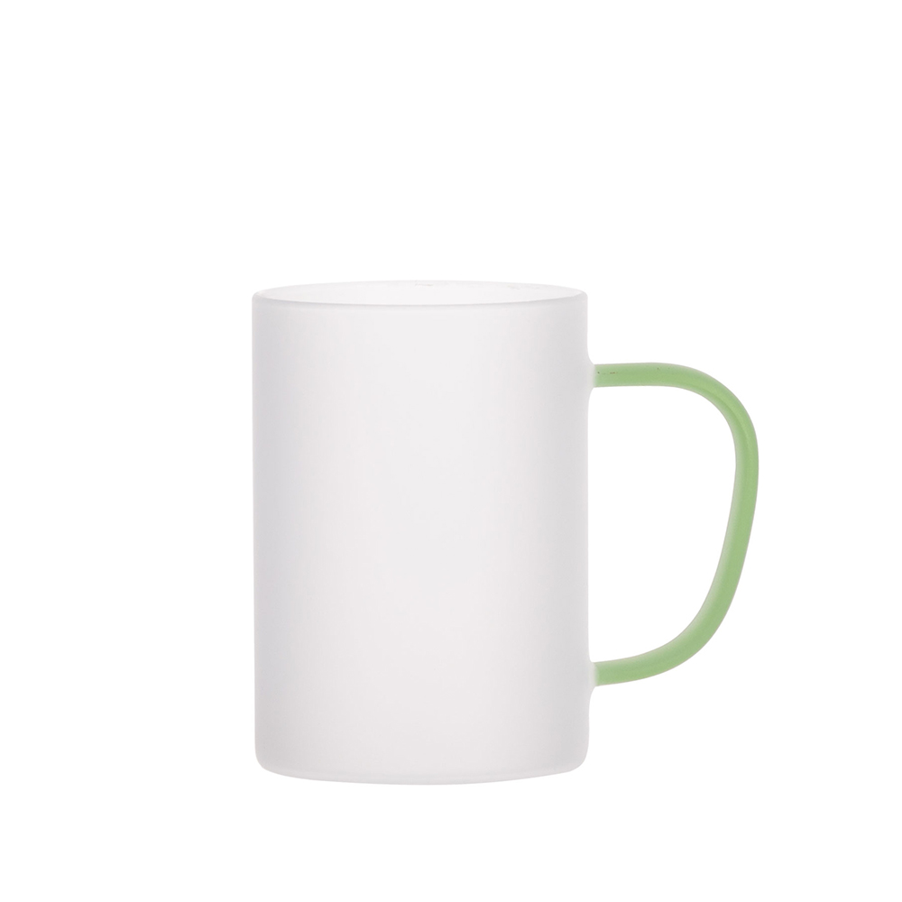 12oz White Frosted Glass Cup