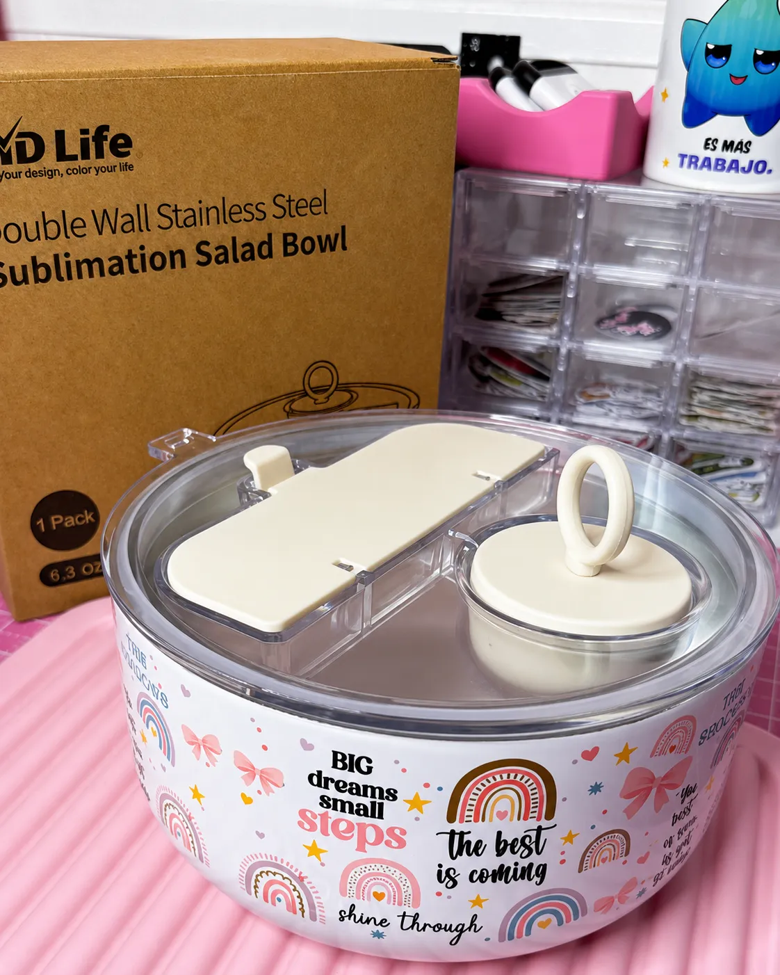 Creator customized sublimation bowl with personalized design