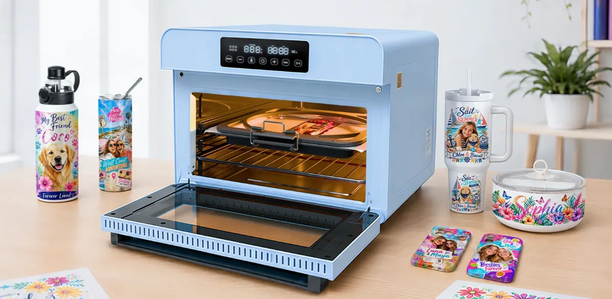 PYD Life sublimation oven and customized products for hobbyists