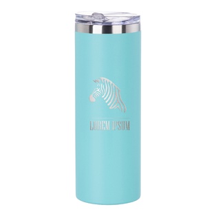 Powder coated Stainless Steel Tumbler with Straw(20OZ,Common Blank,Mint Green)