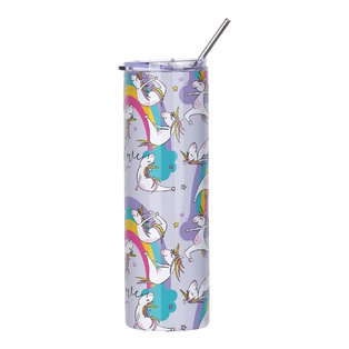 Straight Tumbler with slide lid & Straw(30oz/900ml,Sublimation blank,White)
