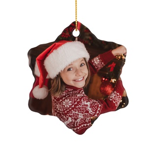 Sublimation Ornament Blanks Ceramic Hanging Christmas Ornaments (4inch, Snow)