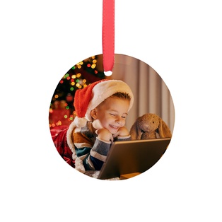 Sublimation Ornament Blanks Glass Hanging Christmas Ball Ornaments Crafts (3inch, Circle)