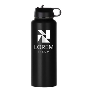 Powder Coated Hydro Flask(40oz/1200ml,Common Blank,Black)