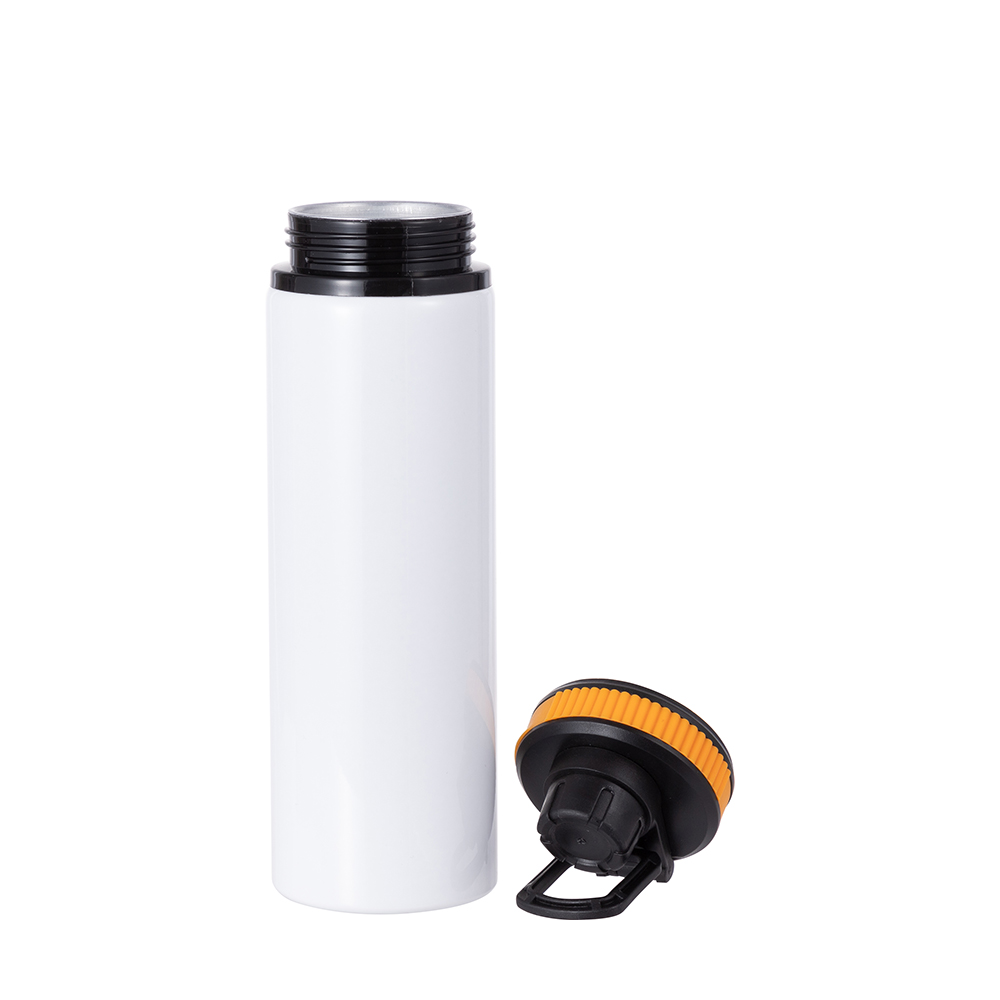Alu Water Bottle with Yellow Cap(28oz/850ml,Sublimation Blank