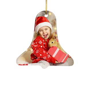 Sublimation Ornament Blanks Ceramic Hanging Christmas Ornaments (3inch, Bell)