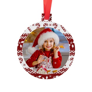 Sublimation Ornament Blanks Christmas Ball Holiday hanging Crafts Aluminum (2.68x3inch,  Bauble)