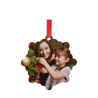 Sublimation Ornament Blanks Christmas Ball Holiday hanging Crafts Aluminum (3inch, Snow)