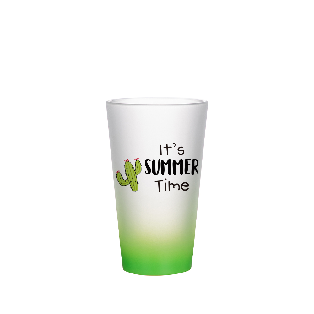 17oz Sublimation BLANK Slim Glass Tumbler w/ Frosted & Purple Gradient