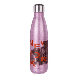 Glitter Bottles(17OZ,Sublimation Blank,Pink)