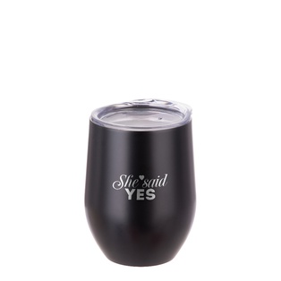 Matte Stemless(12OZ,Sublimation Blank,Black)