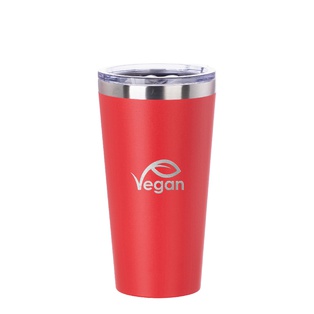 Powder Coated Stainless Steel Tumbler(16OZ,Common Blank,Red)