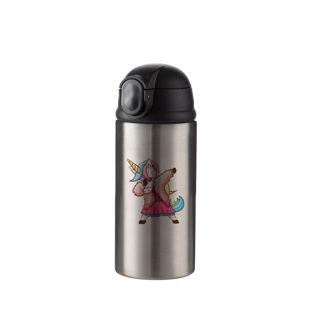 12oz/360ml Kids Stainless Steel Bottle (Plain, Stainless steel)