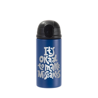 12oz/360ml Kids Stainless Steel Bottle (Powder Coated, Dark Blue)