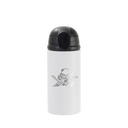 12oz/360ml Kids Stainless Steel Bottle (Powder Coated, White)