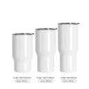 18oz/550ml Stainless Steel Travel Tumbler with Water Proof Lid (White)