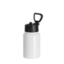 17oz/500ml Stainless Steel Water Bottle w/ Wide Mouth Straw &amp; Portable Lid (White)MOQ 2000pcs