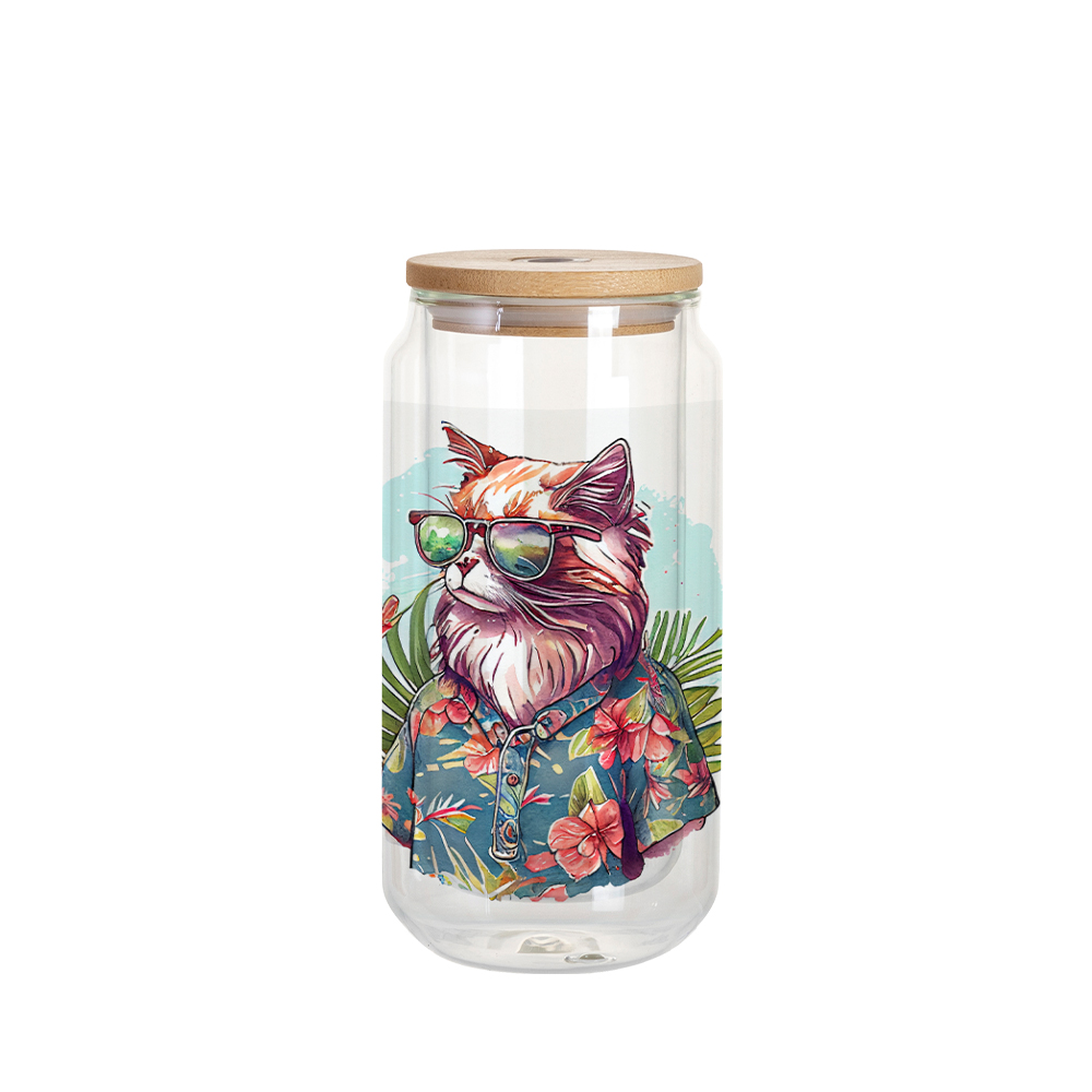 Sublimation Glass Blanks With Bamboo Lid, Frosted Sublimation Beer Can  Glass, Borosilicate Glasses Tumbler Mason Jar Cups Mug With Reuse Straw For  Gli - Yahoo Shopping