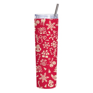 34OZ/1000ml Stainless Steel Tumbler with Water Proof Lid & Metal Straw (Sublimation Glossy White)