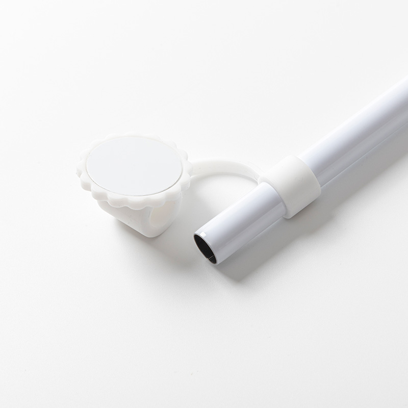 Silicone Straw Cover w/ Insert(White,Sunflower shape)