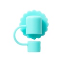 Silicone Straw Cover w/ Insert(Mint Green,Sunflower shape)