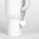 Sublimation Aluminum Tumbler Charm Hanging Ornaments with Chain (Double-side Printable, Mix Type)