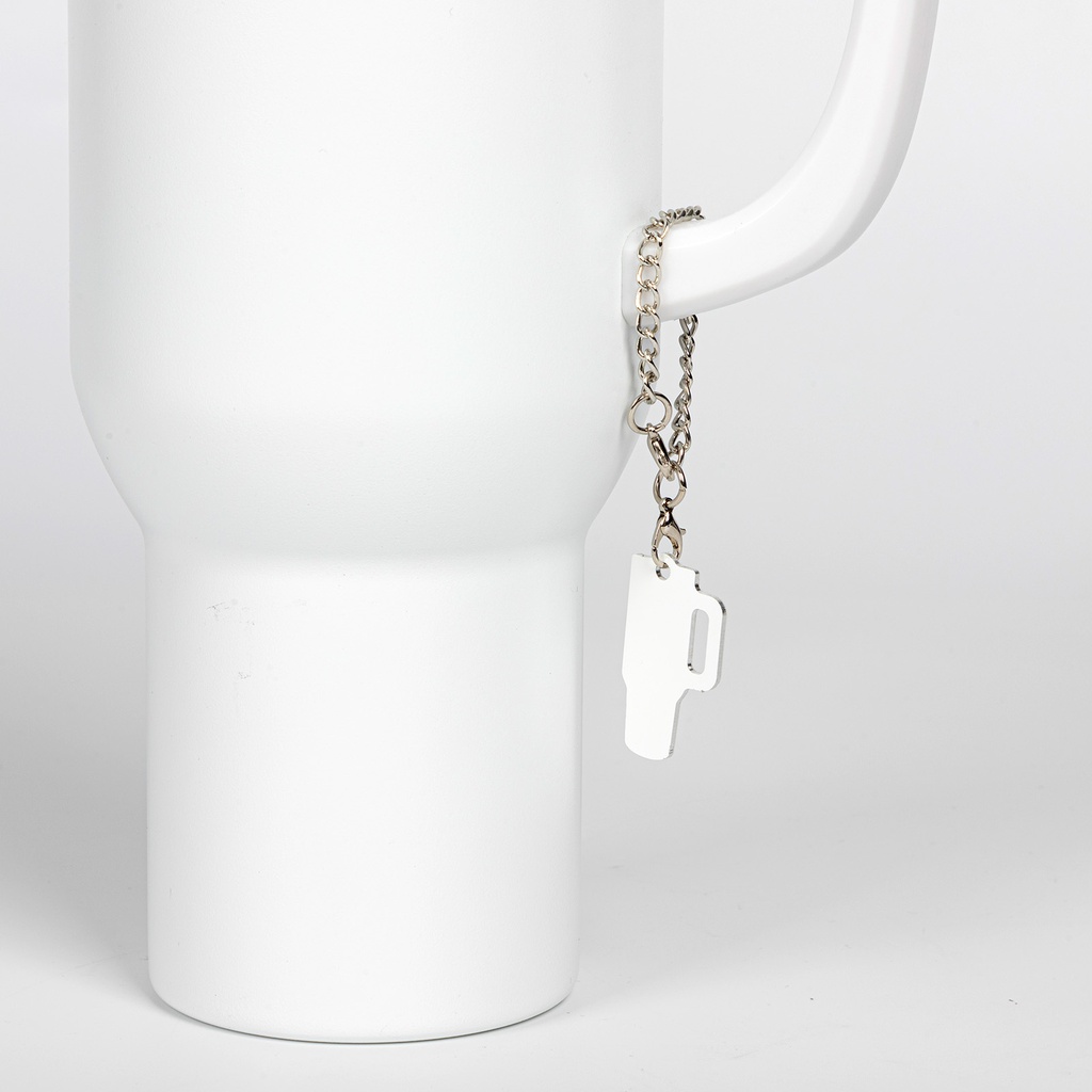 Sublimation Aluminum Tumbler Charm Hanging Ornaments with Chain (Double-side Printable, Mix Type)