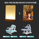 Sublimation LED Acrylic Photo Frames Night Lights Blanks 6&quot; x 8&quot;