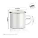 Sublimation Camping Enamel Mug White 12 OZ