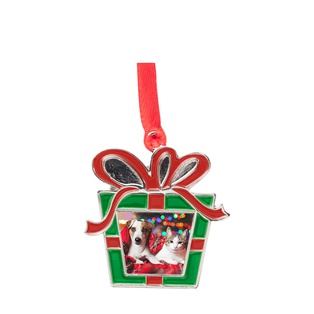 3" Metal Christmas Box Ornament