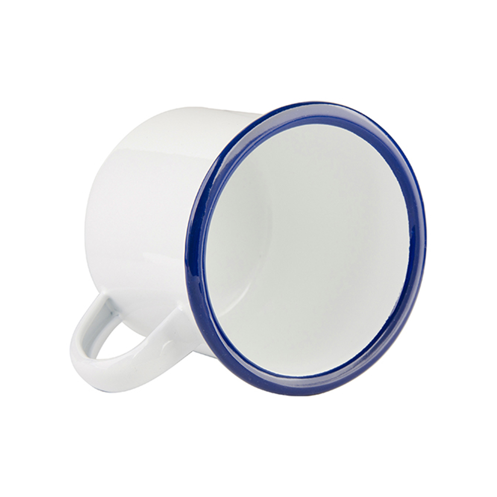 12oz/360ml Enamel Mug(Blue Edge)