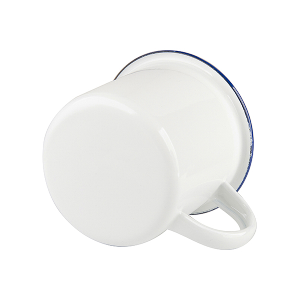 12oz/360ml Enamel Mug(Blue Edge)