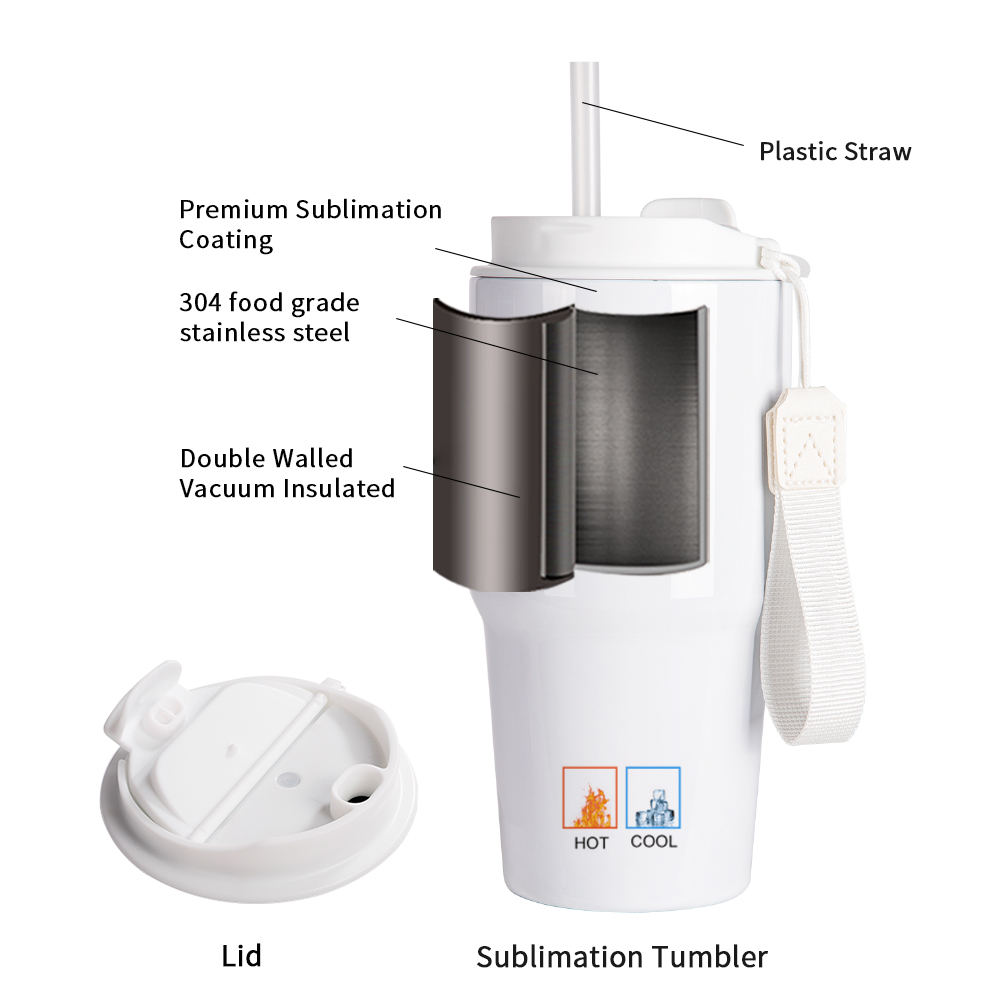 Sublimation Stainless Steel Tumbler with Protable Lid 20oz 600ml