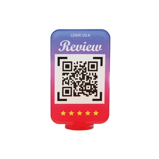 Personalized QR Code Display Acrylic Table Sign with Stand (Square,6.9*11.4cm)