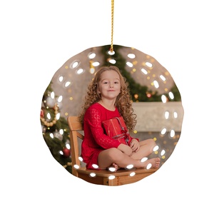 Sublimation Ornament Blanks Ceramic Hanging Christmas Ornaments (3inch, Round)