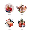 Sublimation Ornament Blanks Ceramic Hanging Christmas Ornaments Tree Decor (3inch, Snow)