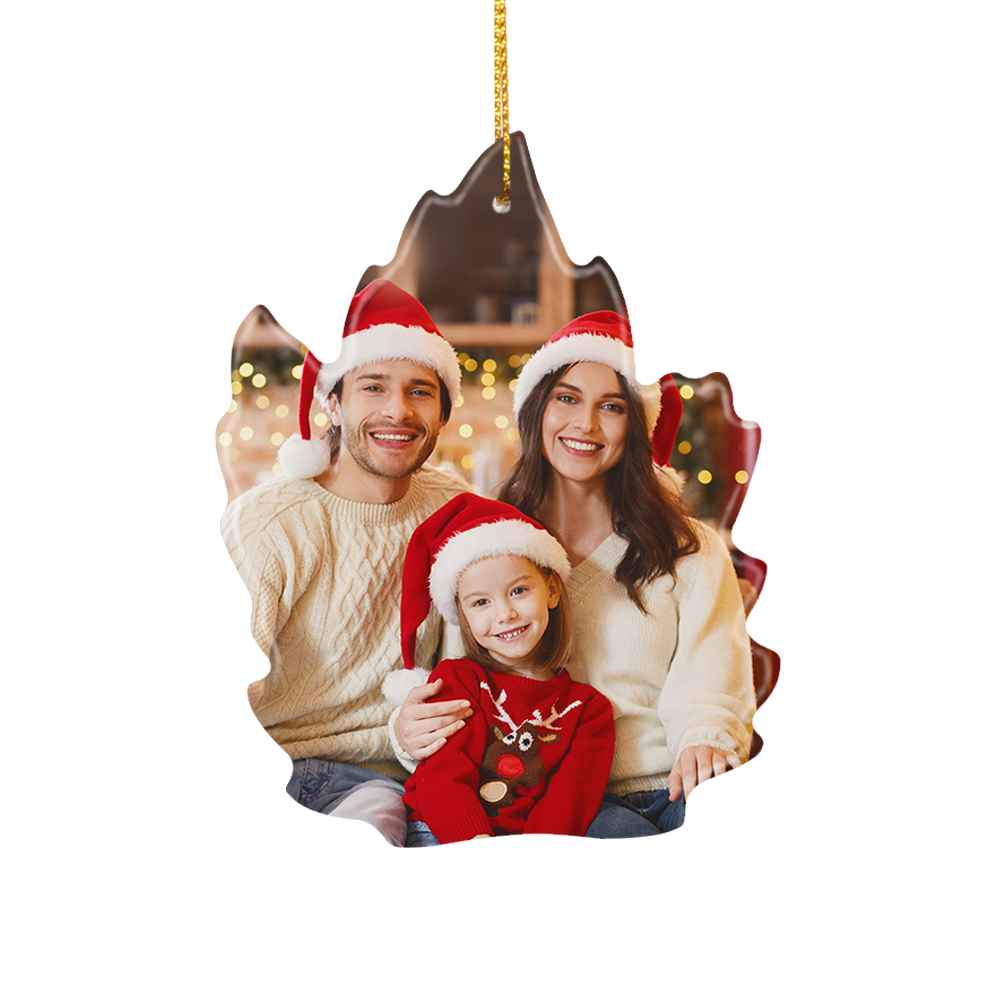 Sublimation Ornament Blanks Ceramic Hanging Christmas Ornaments (3inch, Maple Leaf)