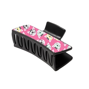 Sublimation Hair Clips Blank Ponytail Holders Hair Claw Clips (Black,5.4*10.5*4.2cm)