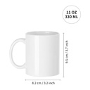 11 oz Sublimation Blank Ceramic Coffee Mug