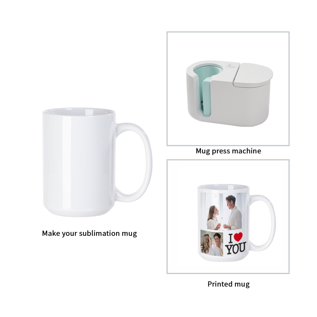 15 oz Sublimation Blank Ceramic Coffee Mug