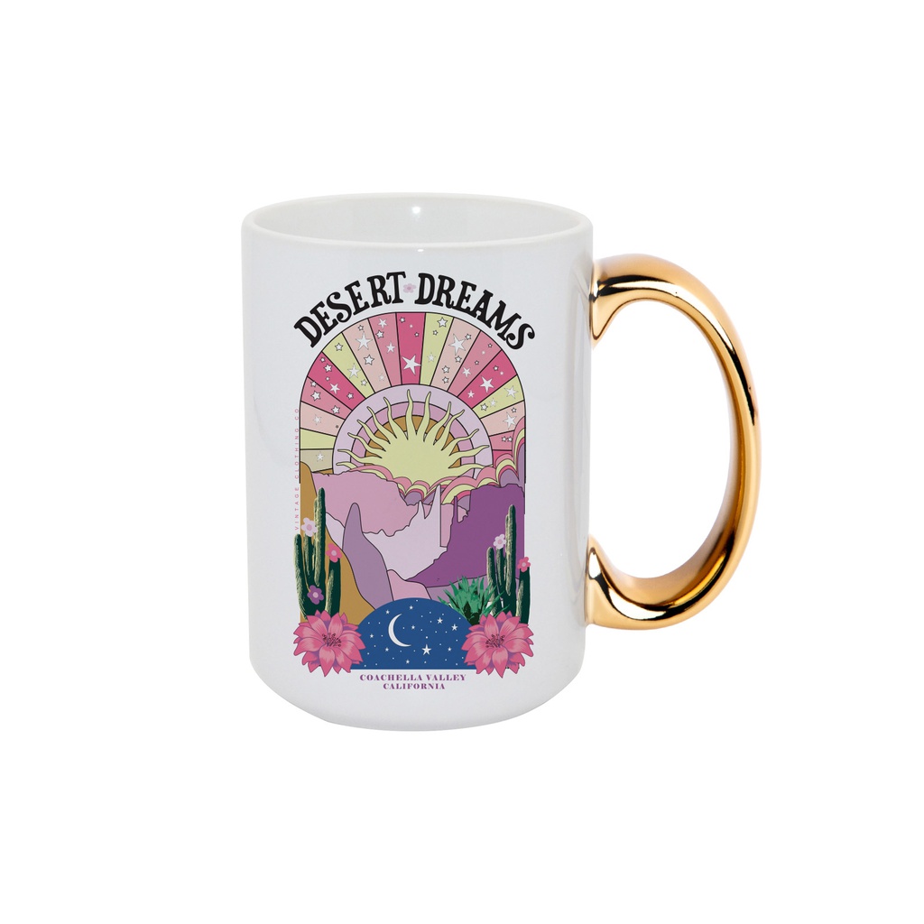 15oz Sublimation Mug (Gold Handle)