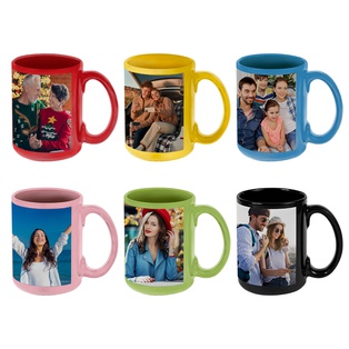 15oz Sublimation Mug Full Color Mug with White Patch