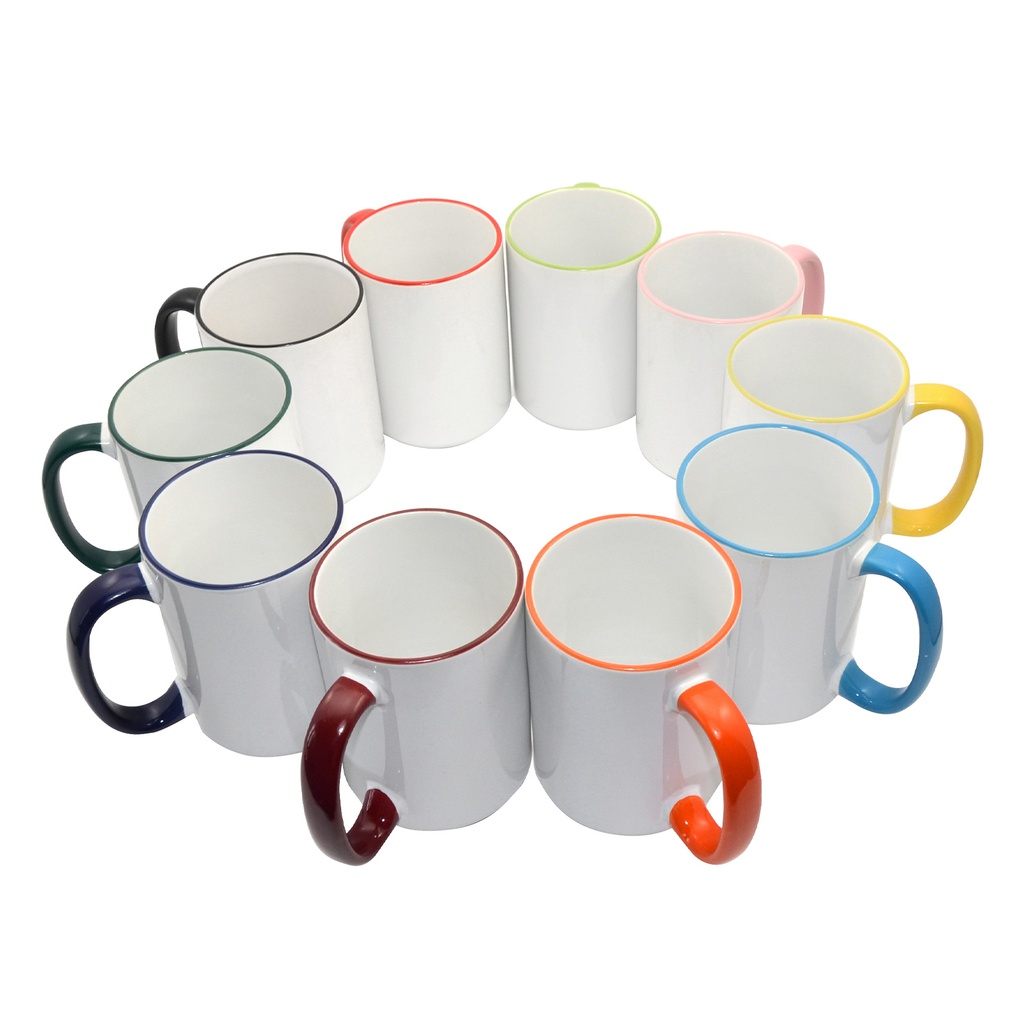 15oz Sublimation Mug Rim Handle Mugs 