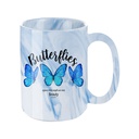 15oz Sublimation Mug Marble Texture (Blue)
