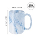 15oz Sublimation Mug Marble Texture (Blue)
