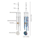 Sublimation Wind Chimes White Blank Wind Spinner (White, 32inch)