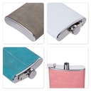 8oz/240ml Stainless Steel Flask with PU Cover(Mix Color)